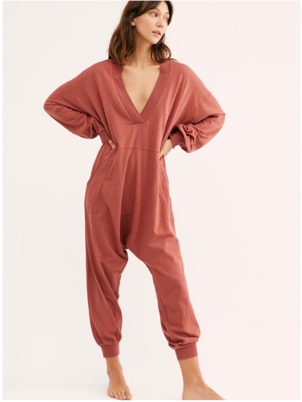 Free People Just Because Onesie Jumpsuit Romper Harem Lounge Medium